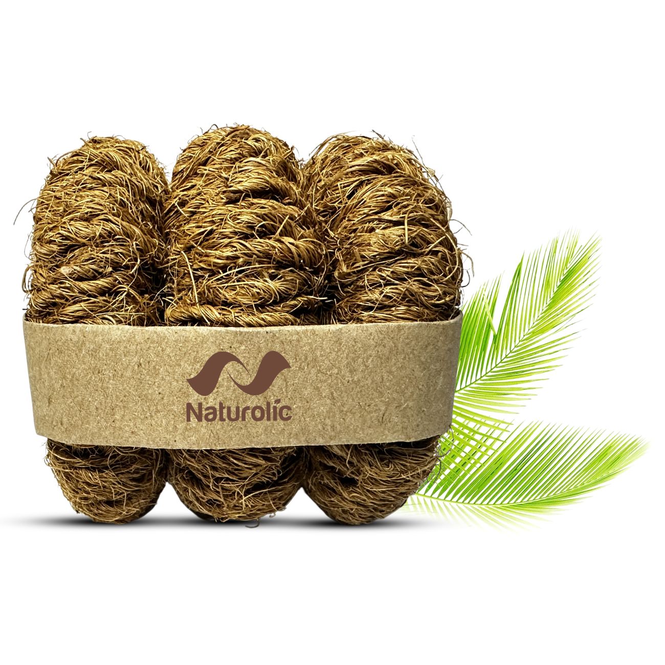 Naturolic All-Natural Coir Cast Iron Scrubber