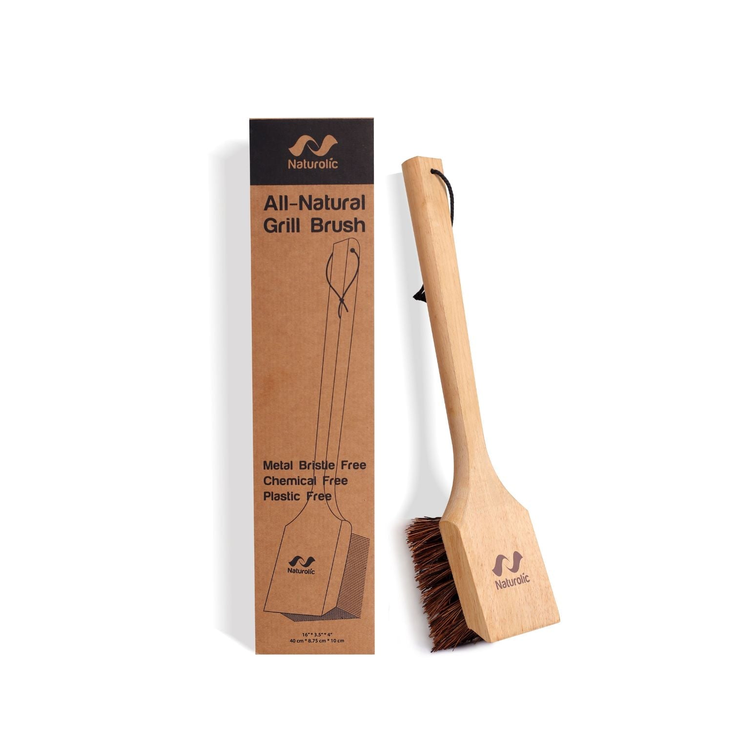 Wooden Grill Brush and Scraper - Naturolic