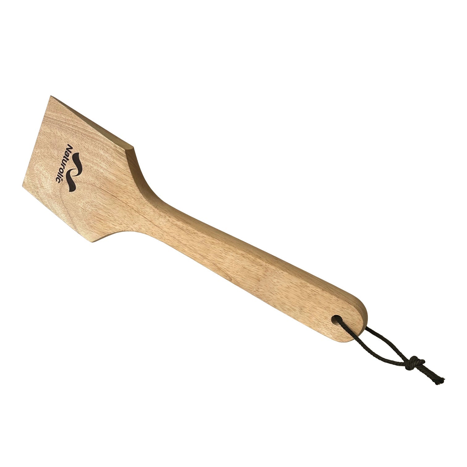 Wooden Grill Scraper 14” – Bristle-Free BBQ Grate Cleaner made from durable rubber wood.
