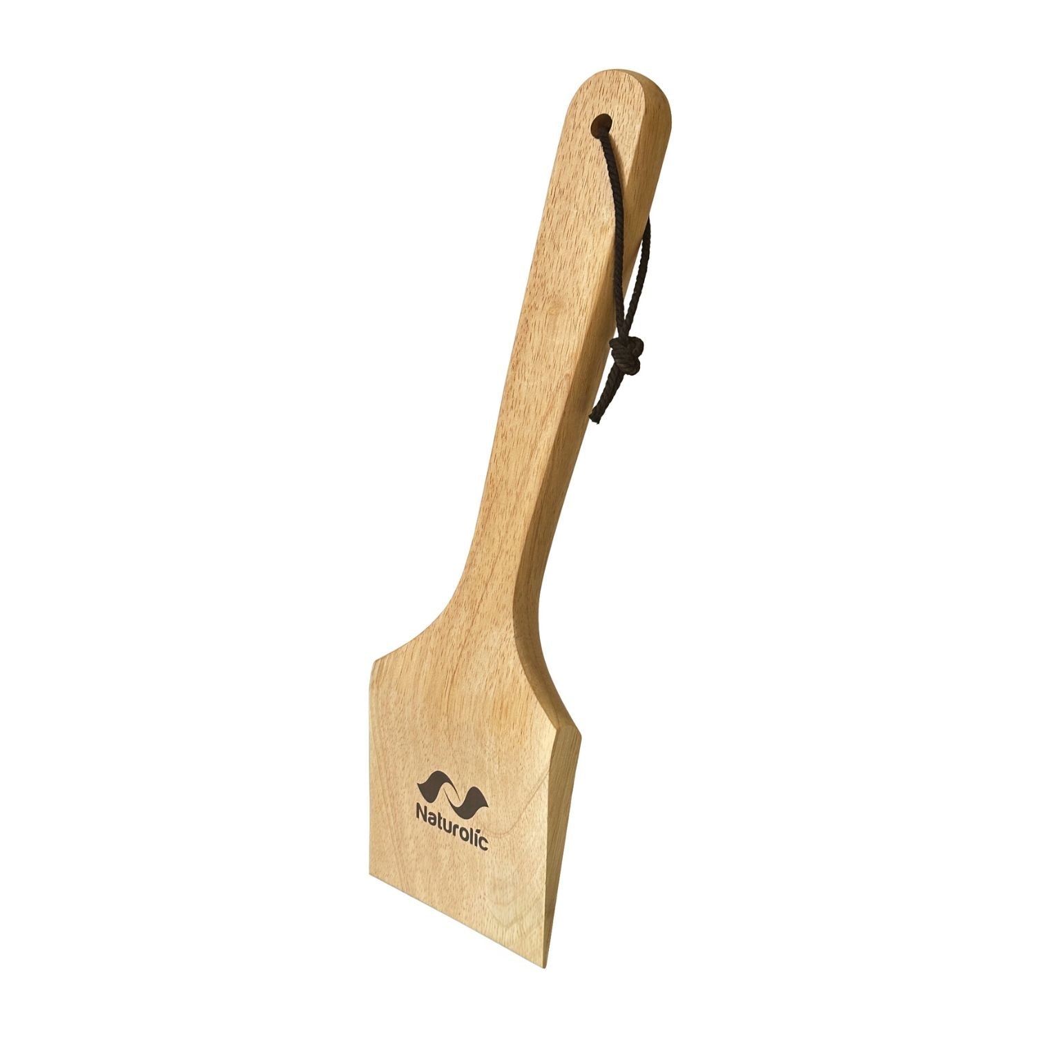 Wooden Grill Scraper 14” – Bristle-Free BBQ Grate Cleaner made of durable rubber wood with ergonomic design.