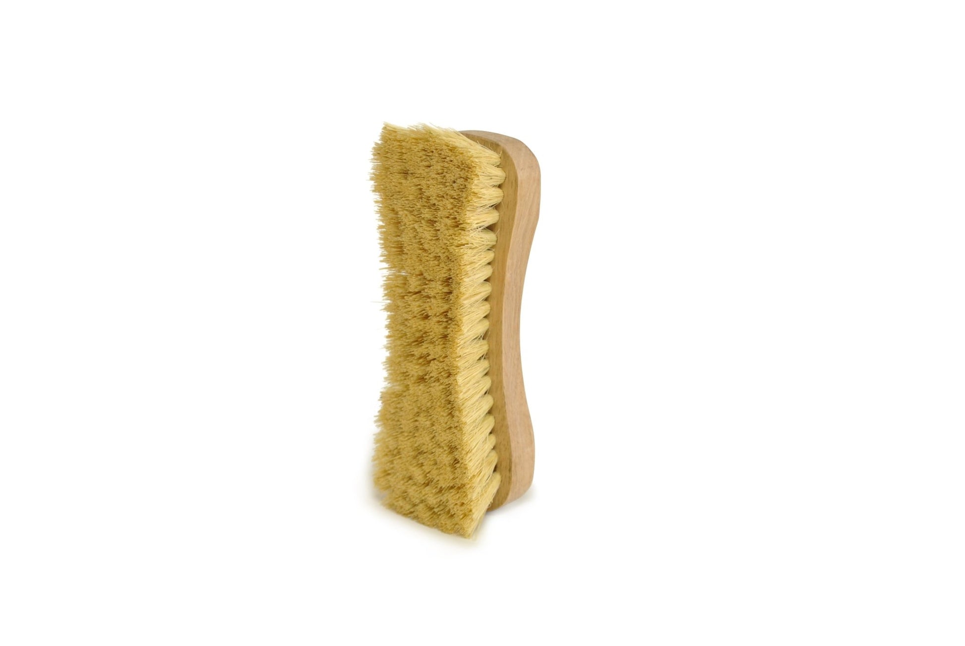 Eco-friendly scrub brushes from Naturolic, featuring a rubber wood handle and natural bristles for versatile cleaning.